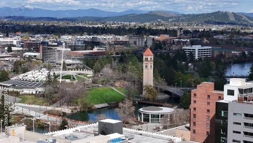 spokane washington state city downtown riverfront park photo