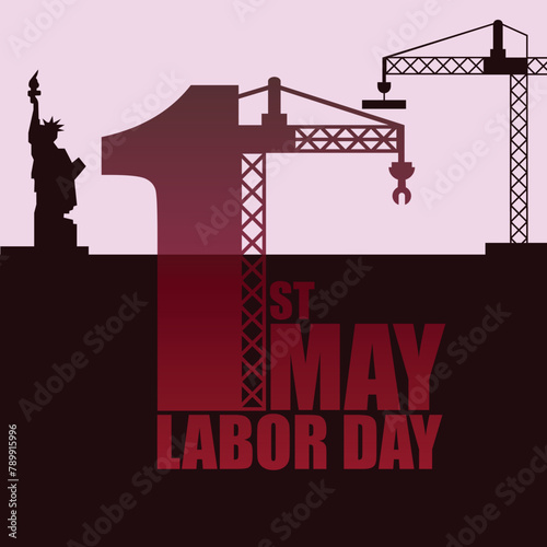 1st may labour day logo design vector template