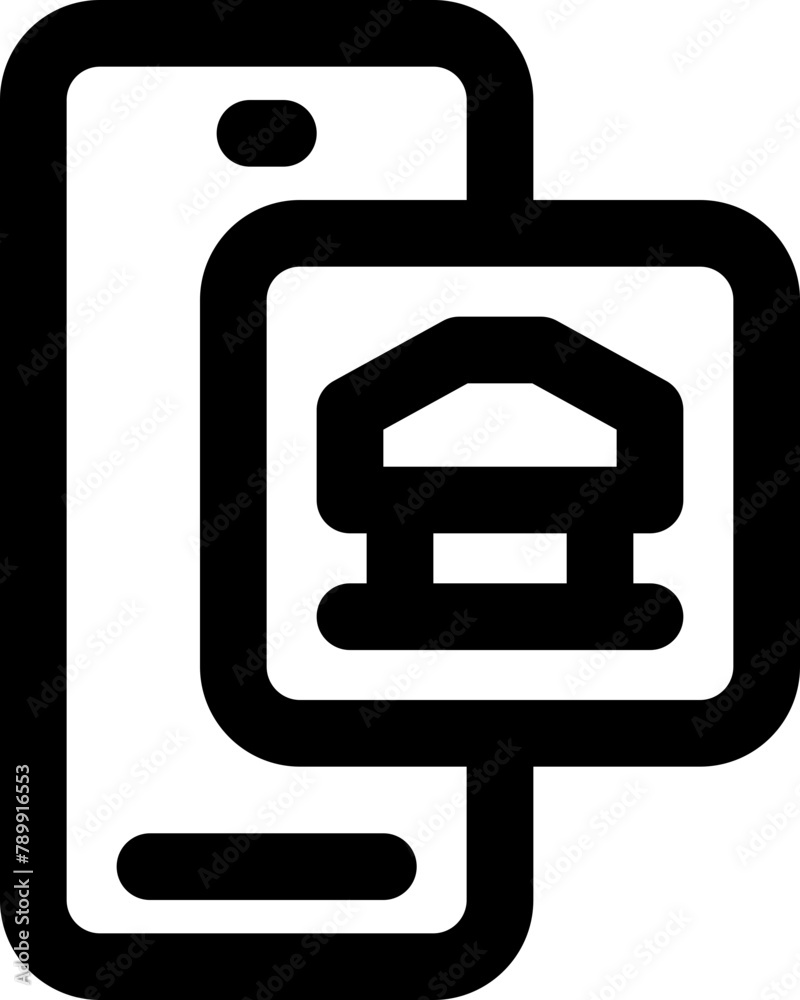 mobile banking icon. vector line icon for your website, mobile, presentation, and logo design.