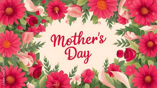 Beautiful Mother's Day Floral Background, Mothers Day Floral Arrangement In Unique Style