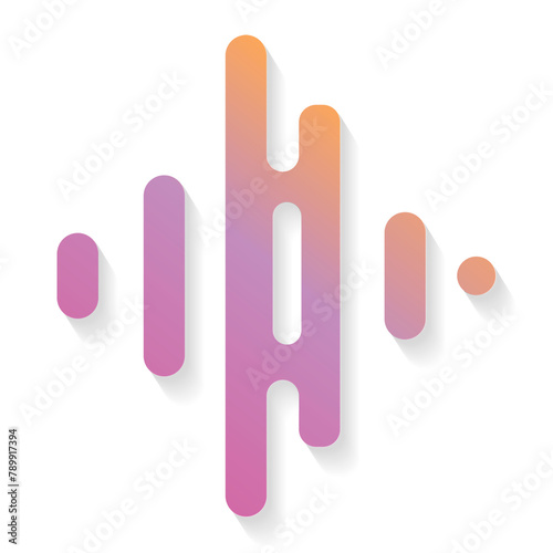 Png sound wave music icon gradient flat design