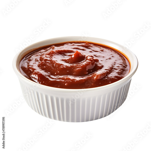 Spicy and Yummy Carolina Style BBQ Sauce Isolated On White Background 