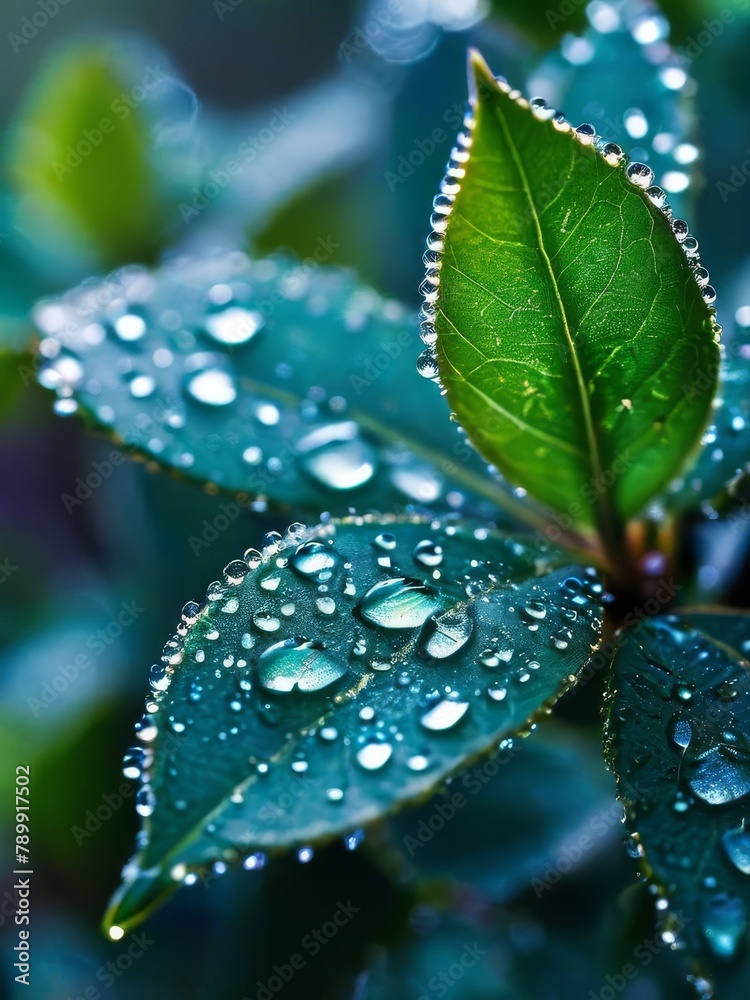 Green leaf texture with natural background.