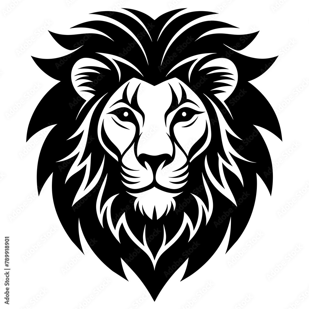 Majestic Lion Head Silhouette: A Symbol of Strength and Power Majestic Lion Head Silhouette: A Symbol of Strength and Power