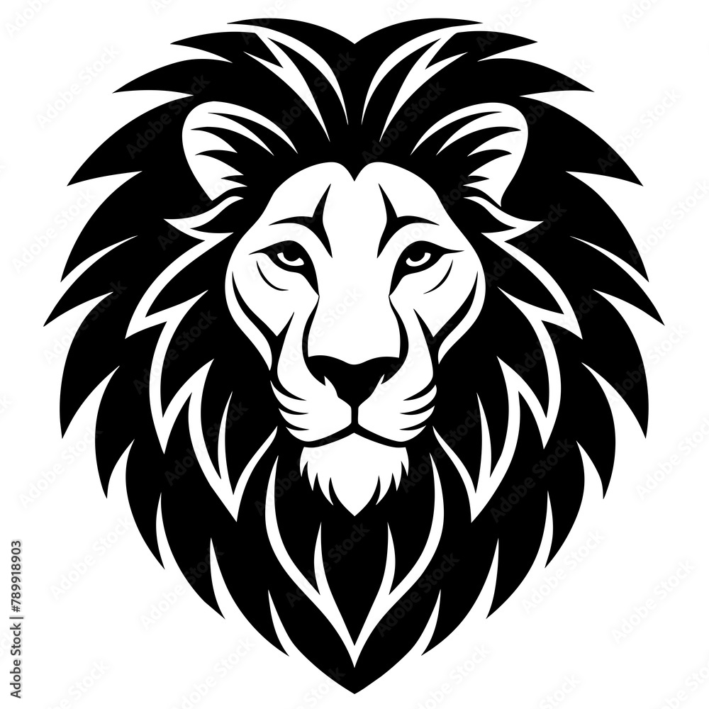Majestic Lion Head Silhouette: A Symbol of Strength and Power Majestic Lion Head Silhouette: A Symbol of Strength and Power