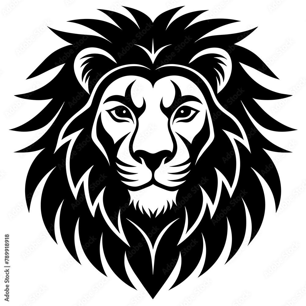 Majestic Lion Head Silhouette: A Symbol of Strength and Power