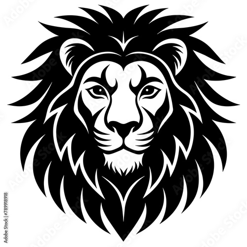 Majestic Lion Head Silhouette  A Symbol of Strength and Power