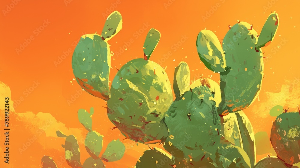 The cactus nopal stands as a natural icon The cactus nopal stands as a natural icon