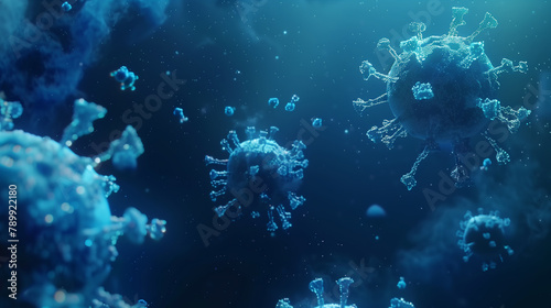 Virus abstract background. viral infection causing chronic disease. Hepatitis viruses, influenza virus H1N1, Flu photo