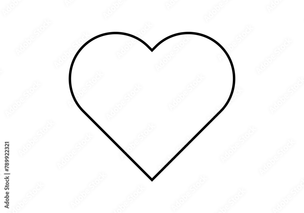 Icono negro de un corazón en fondo blanco.