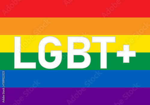 Bandera de fondo LGBT+ del día del orgullo.