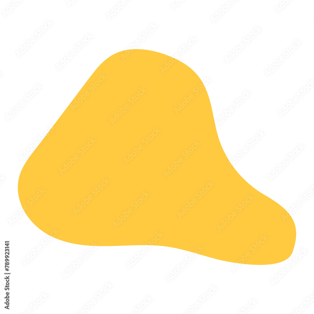 Yellow png sticker irregular abstract shape Yellow png sticker irregular abstract shape