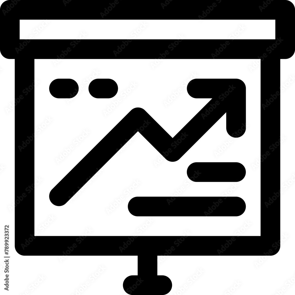 presentation icon. vector line icon for your website, mobile, presentation, and logo design.