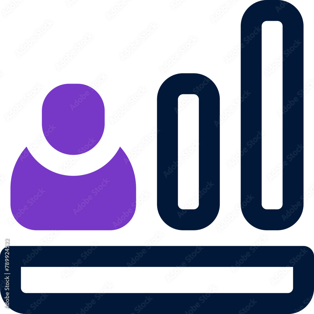 employee growth icon. vector dual tone icon for your website, mobile, presentation, and logo design.