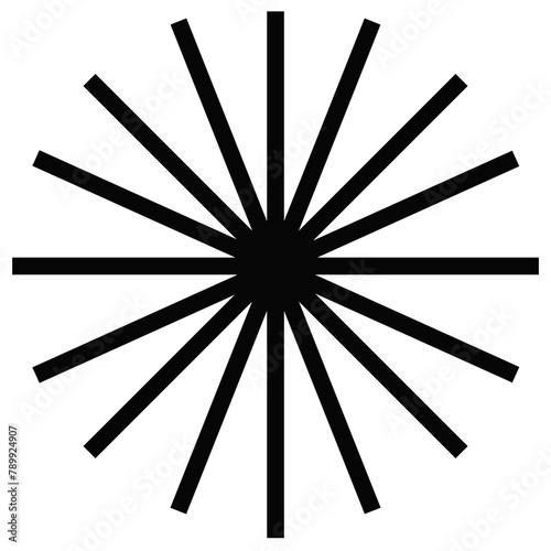 Png asterisk geometric black shape in flat design photo