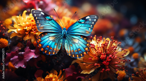 abstract background with butterflies