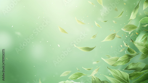Nature's Harmony: Green Leaves and Water Under the Sun