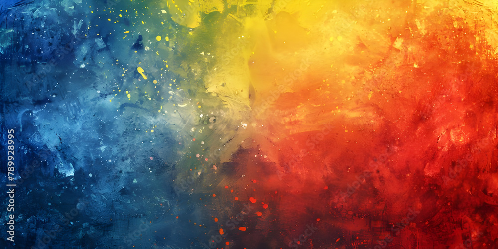 Bold Vibrant Grunge Texture Background, Dynamic Grainy Abstract Background, Vibrant Grainy Grunge Background - Ai Generated