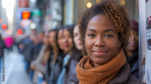 4. Retail Store: Outside a trendy retail store, hopeful candidates queue along the sidewalk, their expressions a mix of excitement and anticipation as they await their chance to in