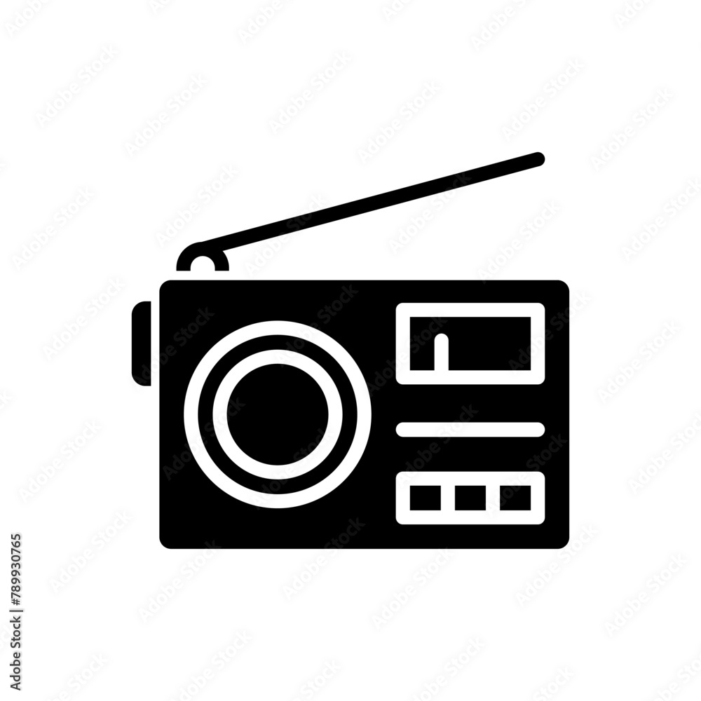 Radio icon vector. Radio wave illustration sign. Music symbol or logo. Radio icon vector. Radio wave illustration sign. Music symbol or logo.