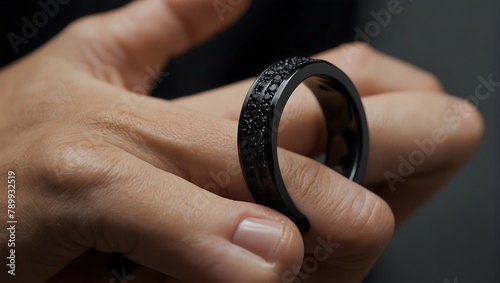 A black ring that grants invisibility but whispers secrets of its previous owners Generative AI photo