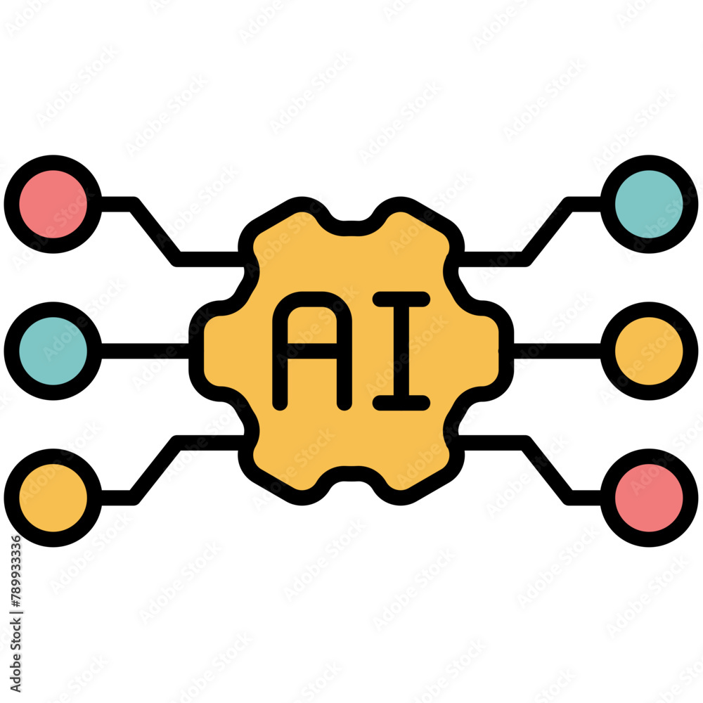 Artificial Intelligence colored Icon Pack Artificial Intelligence colored Icon Pack