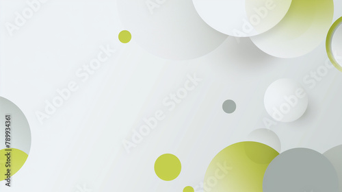 corporate background, copy space, Minimal circles style, hyper clear, white gradient Paynes Gray and Lime Colors scheme