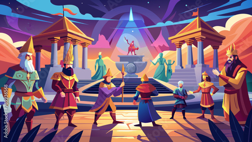 Witnessing a historical reenactment in the Metaverse, participants in period-specific avatars.
