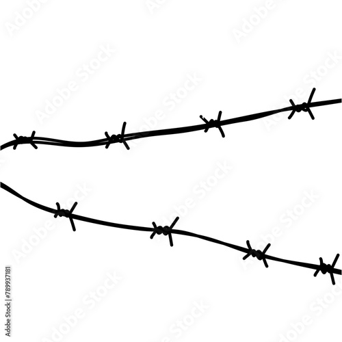 Barbed wire illustration