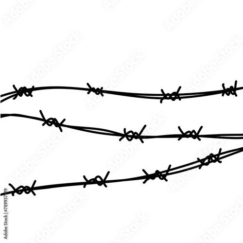 Barbed wire illustration