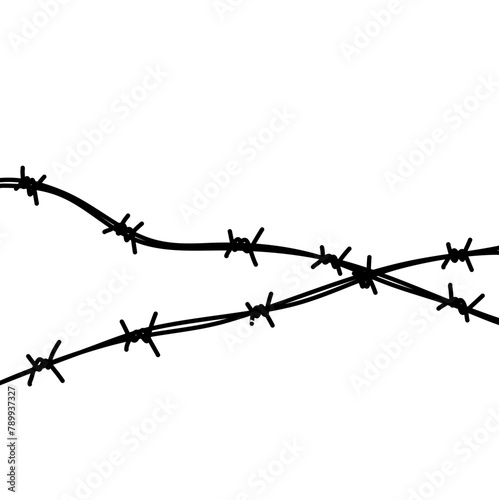 Barbed wire illustration