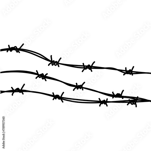 Barbed wire illustration