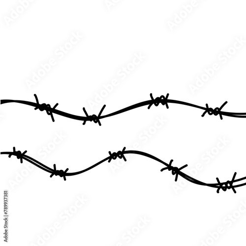 Barbed wire illustration