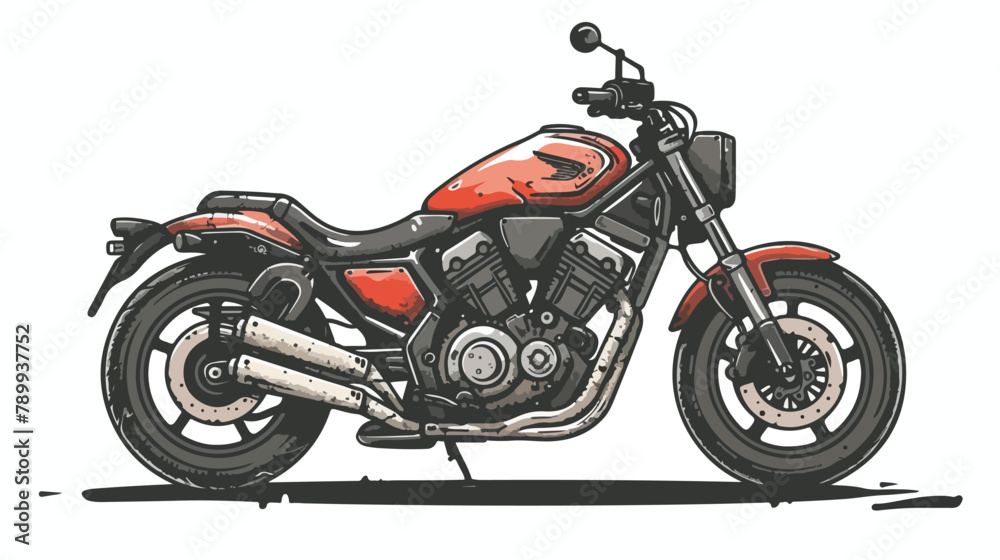 Road motorcycle icon Isolated. Vector illustration.