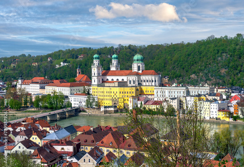 Blick auf Passau, Dom St. Stephan, Innseite, Niederbayern, Bayern, Deutschland