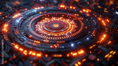 Futuristic Circuitry Technology Background