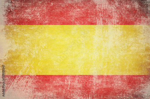 Grunge background in colors of spanish flag © photolink