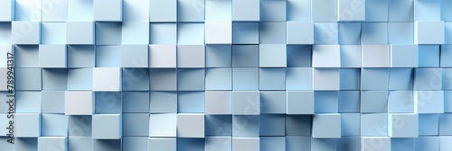 Abstract geometric cubic medical light blue background for complex medical data science storage panorama neutral background