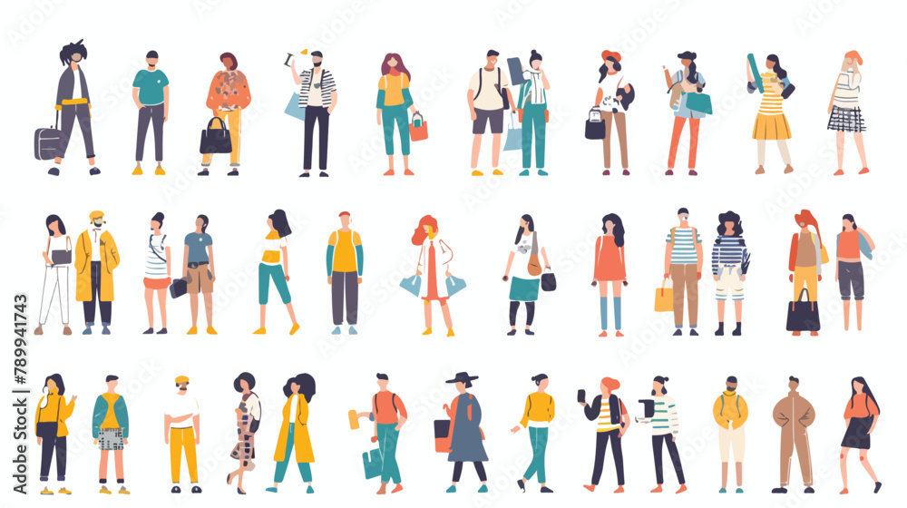 Set of people collection. Vector flat style illustration