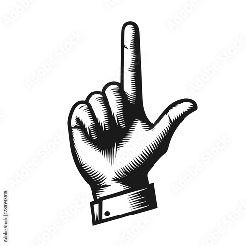 Hand gesture vector illustration isolated on white background