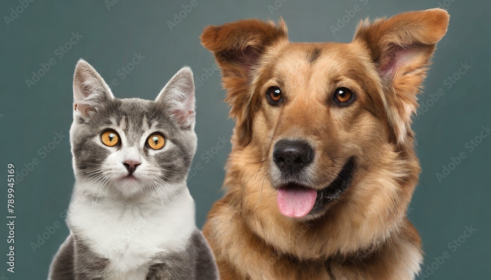 Purrfect Companions: Dog and Cat Captured in Joyful Friendship