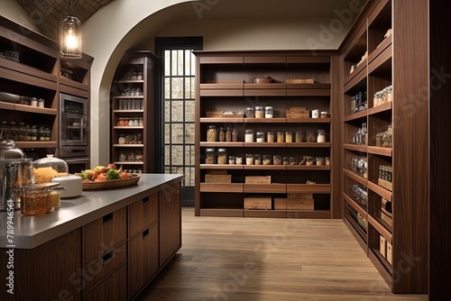 Floor-to-Ceiling Pantry   Hidden Storage  Contemporary Monastery Kitchen Majestic Inspirations