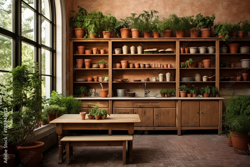 Muted Greenery and Terracotta Delights: Contemporary Monastery Kitchen Inspirations Muted Greenery and Terracotta Delights: Contemporary Monastery Kitchen Inspirations