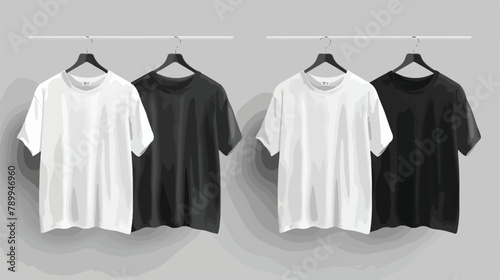 Set of Four realistic white and black unisex classic