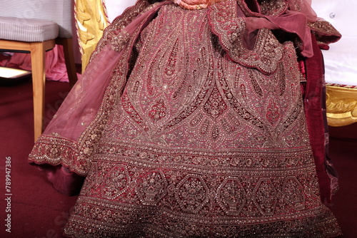 intricately designed lehenga- indian bridal wear © jayanthi photography