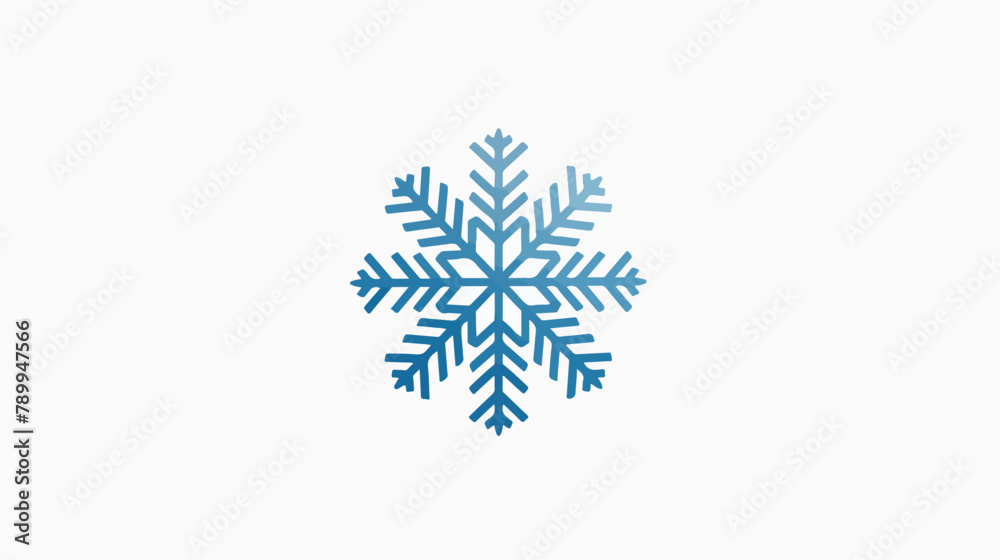 Snowflake icon vector illustration in flat style isolated