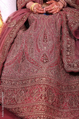 intricately designed lehenga- indian bridal wear