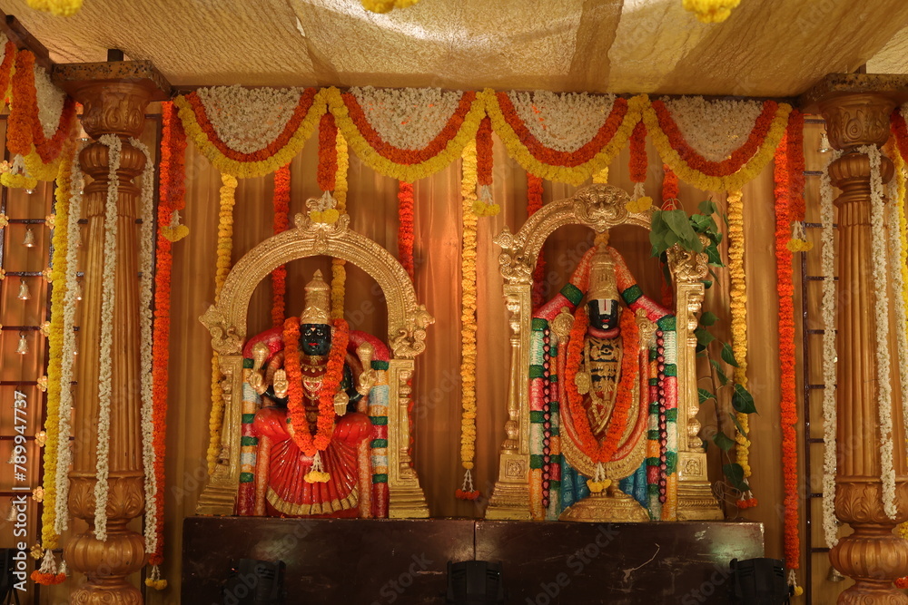 Hindu God Tirupati venkatachalapathy. Hindu god in wedding stage.