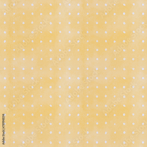 Yellow Watercolor With White Dot Seamless Pattern And Background for card website, application, printing, document, poster design, etc.