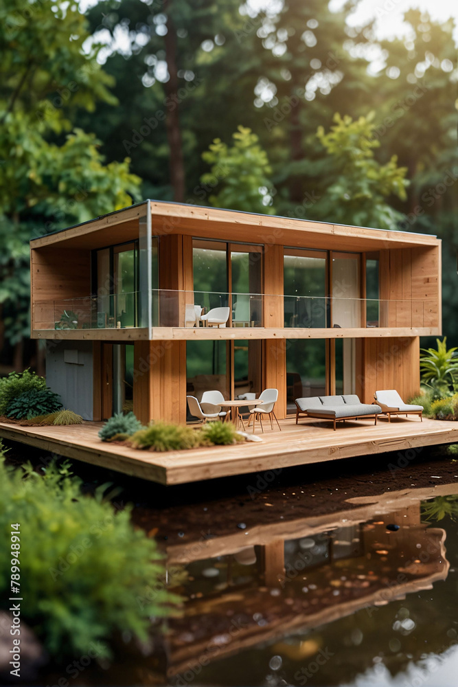 House under construction - project. House layout. House under construction - project. House layout.